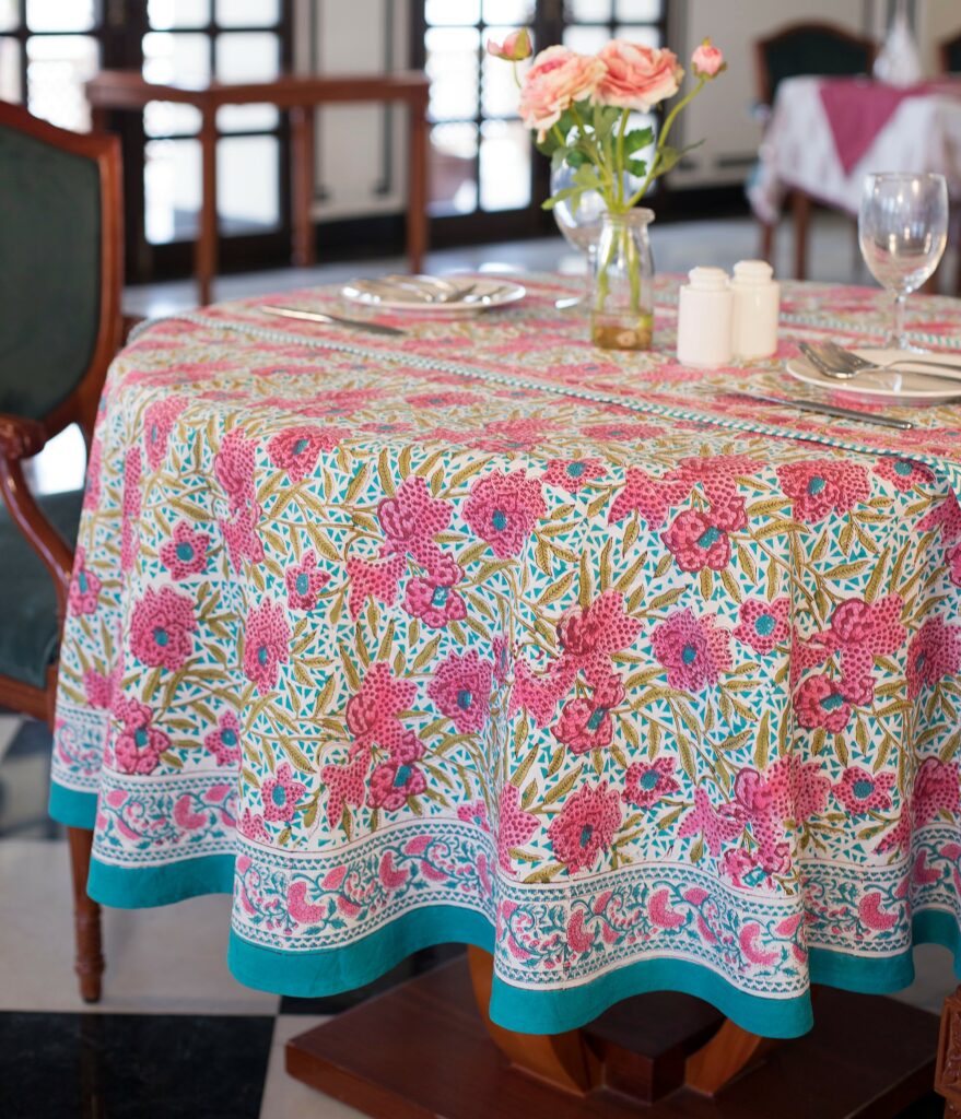 Beautifully Handcrafted Block Print Round Tablecloths For Your Home