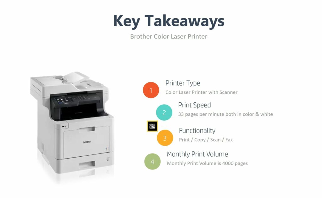 Dual Tray Laser Printer With Scanner Perfect For Notary Use