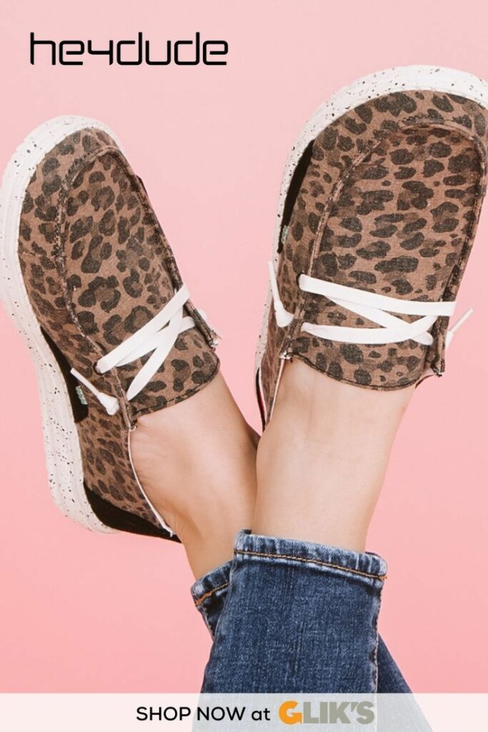 Step Into Style Hey Dude Leopard Print Womens Shoes