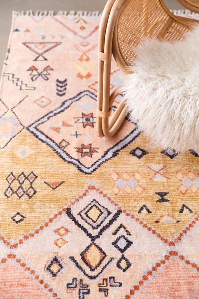 Add Style To Your Home With Aziza Printed Chenille Rug