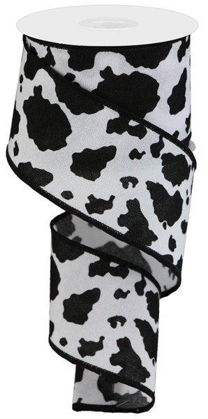 Cow Print Wired Ribbon Perfect For Farmhouse Decor