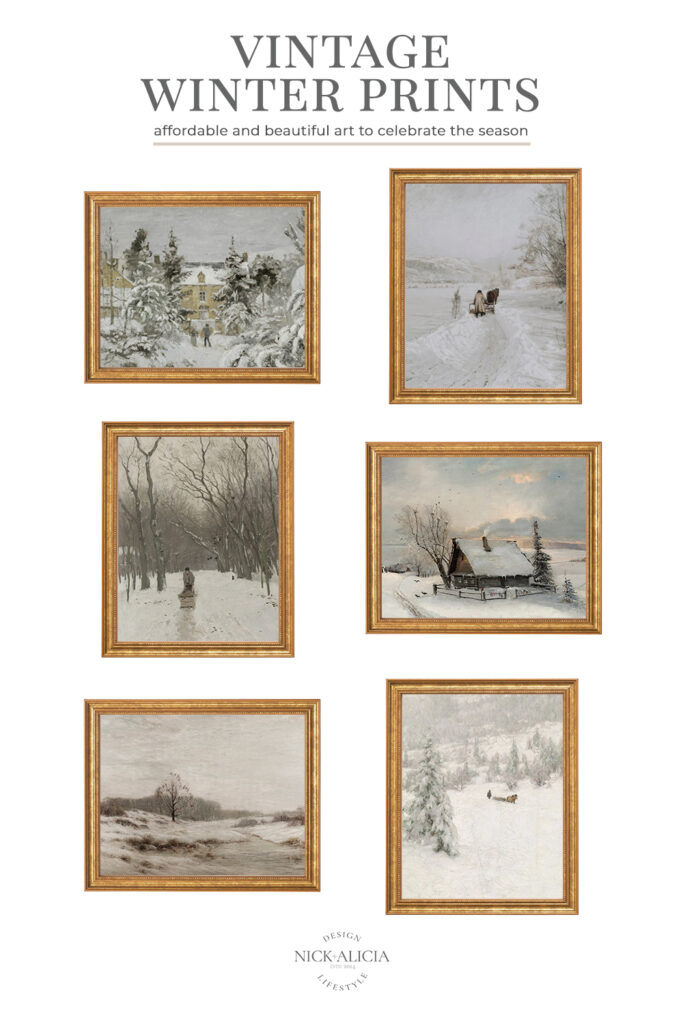 Discover Charmingly Classic Vintage Winter Prints For Your Home Decor