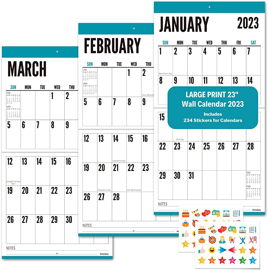 Easy To Read 2023 Calendars Perfect For Seniors With Large Print