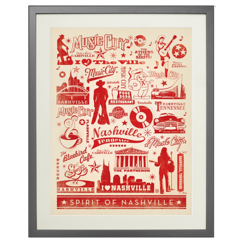 Explore Music City With A Stunning Nashville Map Print