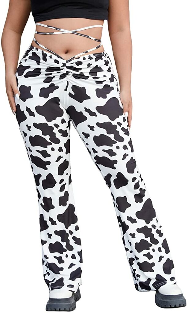 Find Your Perfect Fit With Plus Size Cow Print Bell Bottoms