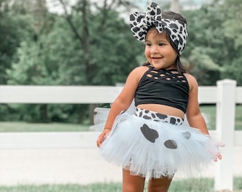Get Moo Ving With Our Trendy Cow Print Tutu Skirts