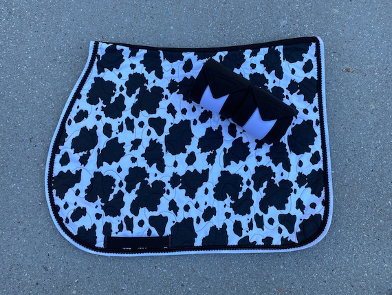 Get Stylish With Our Cow Print Saddle Pad