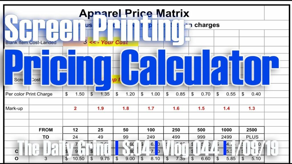 Get The Best Screen Printing Pricing With Our Chart