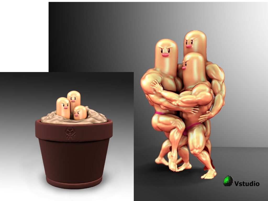 Get Your Hands On The Ultimate Dugtrio 3D Print Now 1