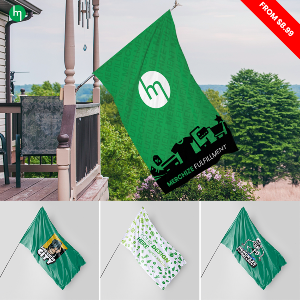 High Quality Print On Demand Flags For Shopify Stores
