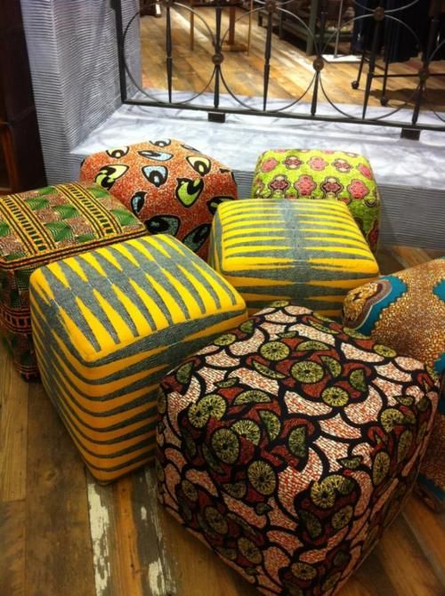 Stunning African Print Ottomans To Elevate Your Interior Decor
