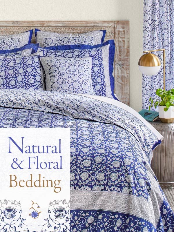 Stunning Floral Block Print Quilt For Your Bedroom Makeover