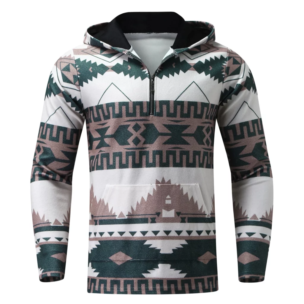Stylish Mens Aztec Pullover Bold Prints For Fashionable Comfort