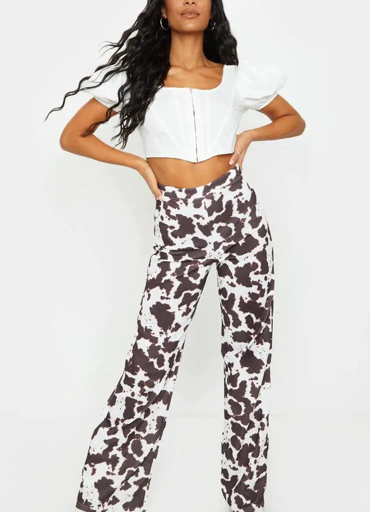Trend Alert Cow Print Bell Bottoms To Elevate Your Style