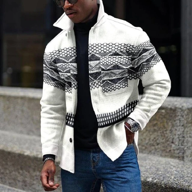 Trendy Aztec Print Mens Jacket Perfect Addition To Your Wardrobe