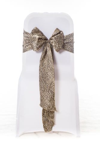 Upgrade Your Event Decor With Stylish Animal Print Chair Sashes