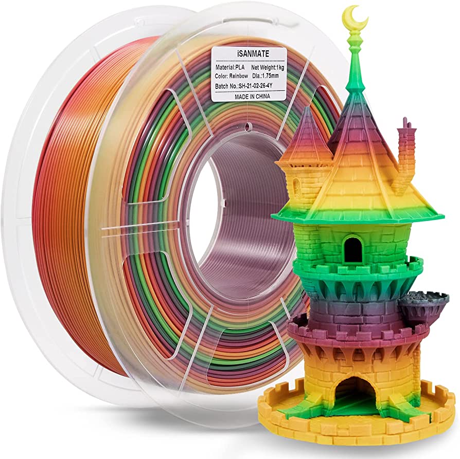 Vibrant And Durable Rainbow 3D Printer Filament For Optimal Prints